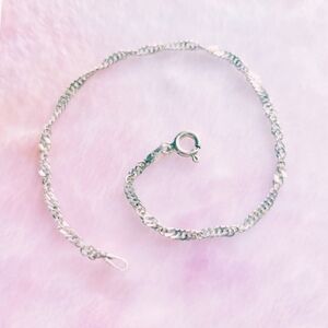 925 Italy Dainty Silver Bracelet Twisted